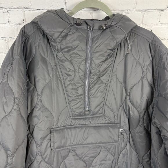 Madewell Airpuff Quilted Packable Popover Puffer Jacket Coat Coal Womens Plus 2X - Picture 9 of 15